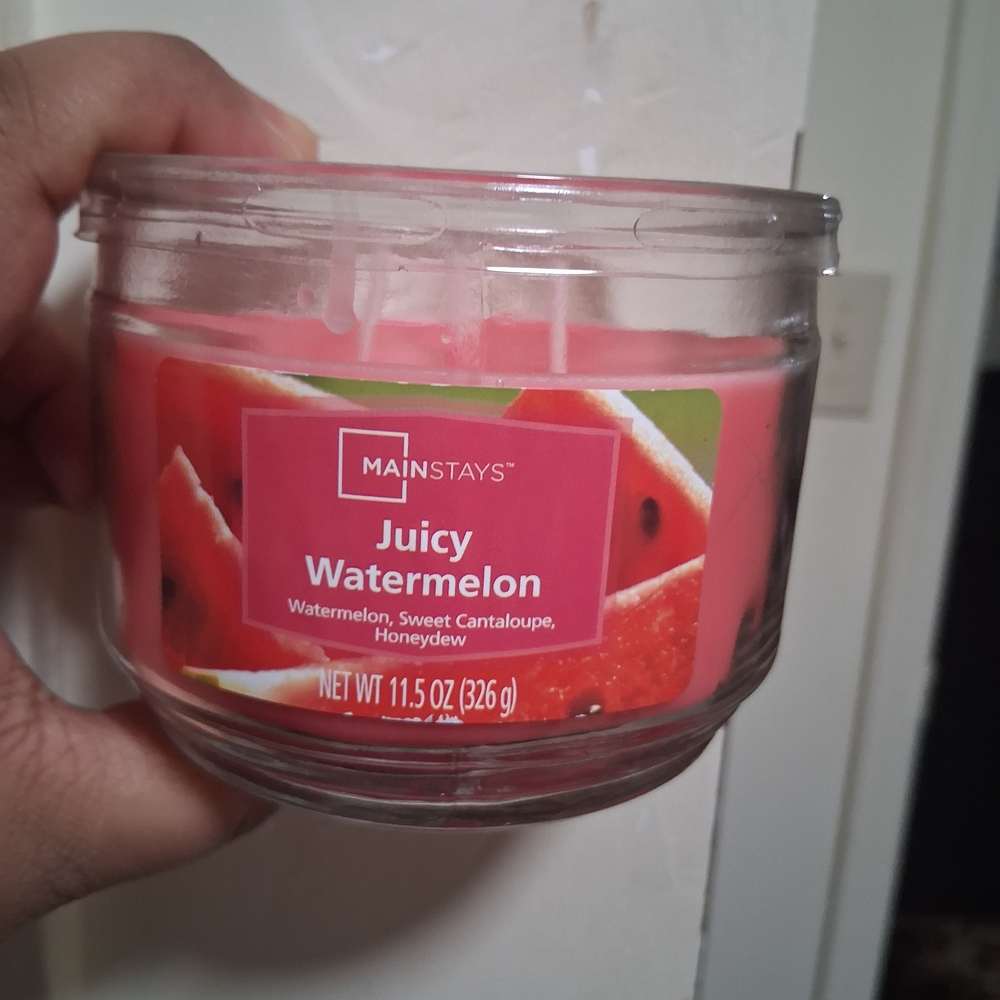 Mainstays Juicy Watermelon Scented Candle - Pink